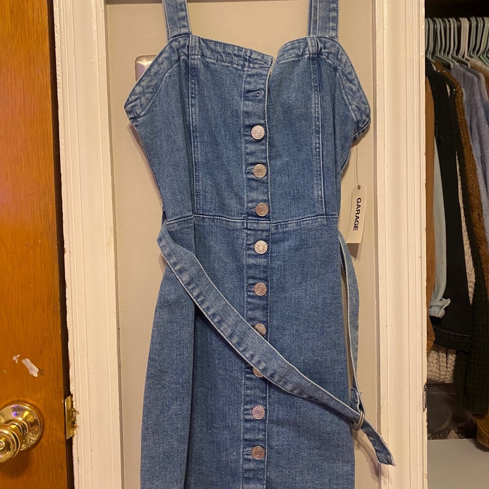 Garage Jean Button Up Dress